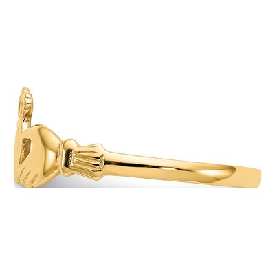 10K Yellow Gold Claddagh Ring – view 5
