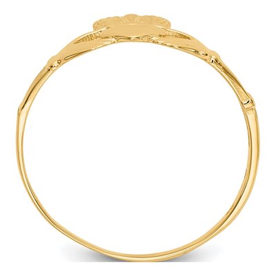 10K Yellow Gold Claddagh Ring – view 3