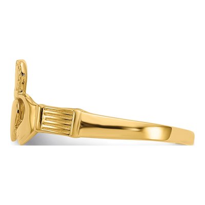 10K Yellow Gold Claddagh Ring – view 5