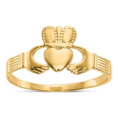 10K Yellow Gold Claddagh Ring