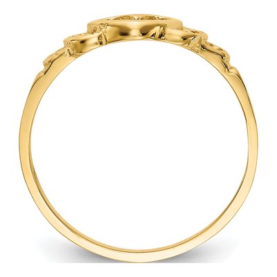 10K Yellow Gold Cut-Out Heart Baby Ring – view 3