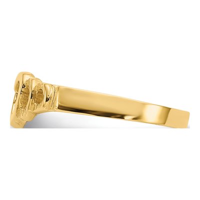 10K Yellow Gold Cut-Out Heart Baby Ring – view 5