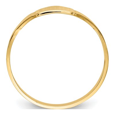 10K Yellow Gold Baby Signet Ring – view 3