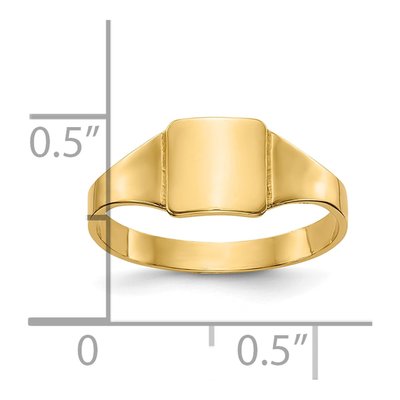 10K Yellow Gold Baby Signet Ring – view 4