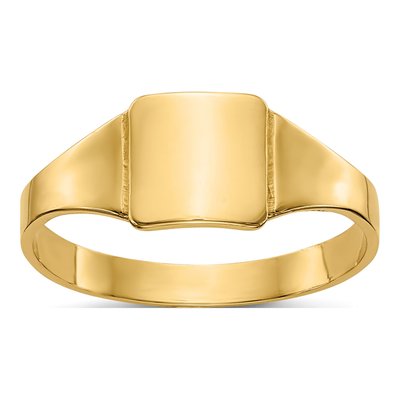 10K Yellow Gold Baby Signet Ring