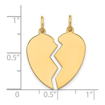 10K Yellow Gold Small Heart Set Charm – view 3