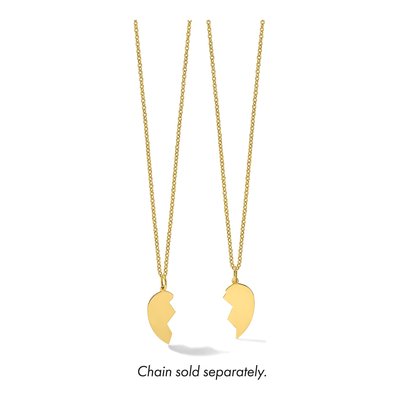 10K Yellow Gold Small Heart Set Charm – view 4