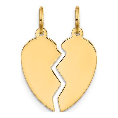 10K Yellow Gold Extra Small Heart Set Charm – view 3