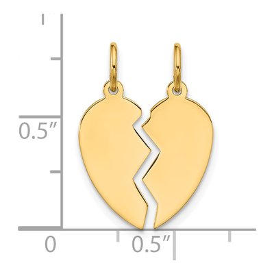 10K Yellow Gold Extra Small Heart Set Charm – view 4