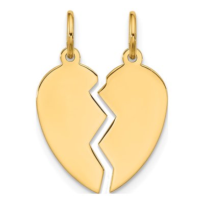 10K Yellow Gold Extra Small Heart Set Charm