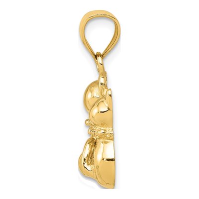 10K Yellow Gold Two Cats Pendant – view 3
