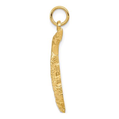 10K Yellow Gold Alligator Pendant – view 3