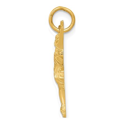 10K Yellow Gold Ballerina Pendant – view 3