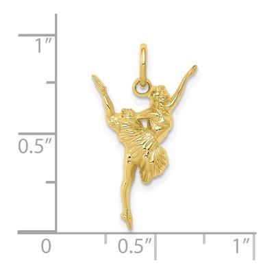 10K Yellow Gold Ballerina Pendant – view 4