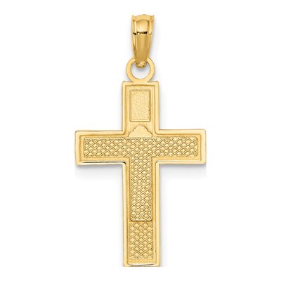 10K Yellow Gold Caduceus Cross Pendant – view 5