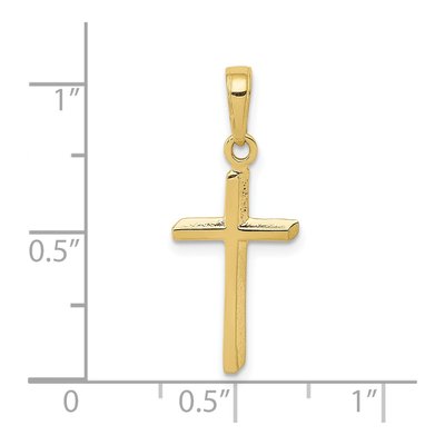 10K Yellow Gold Cross Pendant – view 4