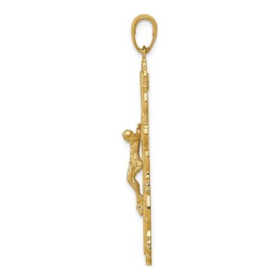10K Yellow Gold Filigree Crucifix Pendant – view 3