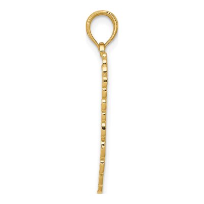 10K Yellow Gold Angel Wing Pendant – view 3