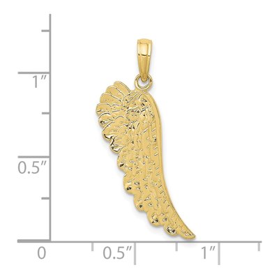 10K Yellow Gold Angel Wing Pendant – view 5