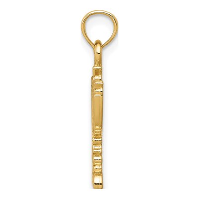10K Yellow Gold Menorah Pendant – view 3