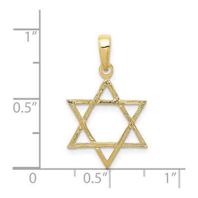 10K Yellow Gold Star of David Pendant – view 4