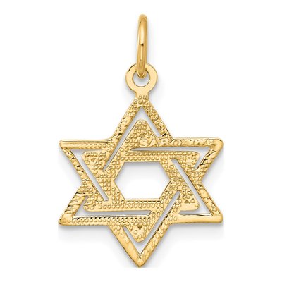 10K Yellow Gold Star of David Pendant – view 4