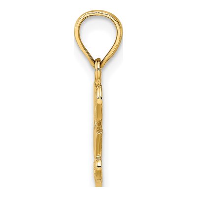 10K Yellow Gold I Heart YOU Pendant – view 3