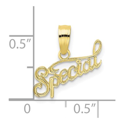 10K Yellow Gold Textured Special Pendant – view 4