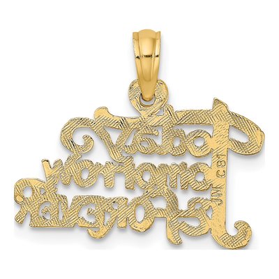 10K Yellow Gold Today Tomorrow Forever Charm – view 5