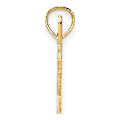 10K Yellow Gold Textured Special Word Pendant – view 3