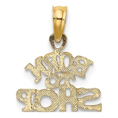 10K Yellow Gold 'born to Shop' Pendant – view 5