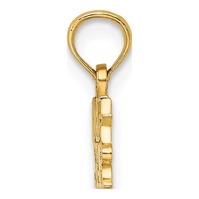 10K Yellow Gold Rock Star Pendant – view 3