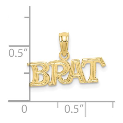 10K Yellow Gold BRAT Pendant – view 4