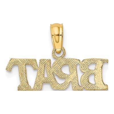 10K Yellow Gold BRAT Pendant – view 5