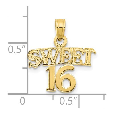 10K Yellow Gold Sweet Pendant – view 4