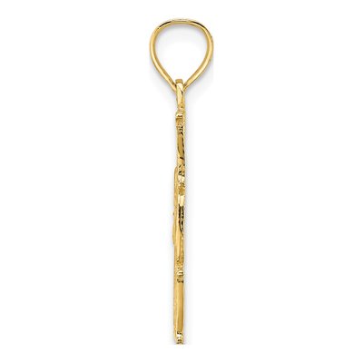 10K Yellow Gold MOM Vertical Number 1 Pendant – view 3