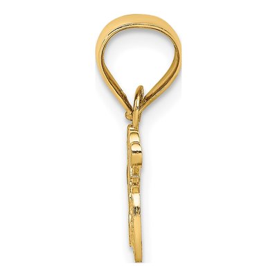 10K Yellow Gold MOM Heart Pendant – view 3