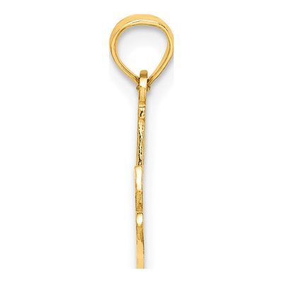 10K Yellow Gold ' Nana' Script Number 1 Pendant – view 3