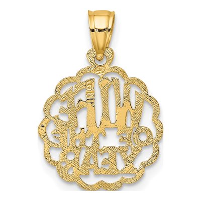 10K Yellow Gold Wife of Year Pendant – view 5