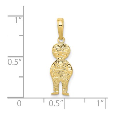 10K Yellow Gold Boy Pendant – view 4