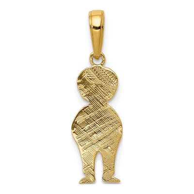 10K Yellow Gold Boy Pendant – view 5