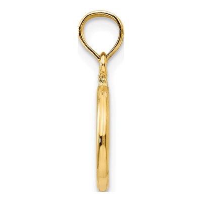 10K Yellow Gold Peace Sign Pendant – view 3