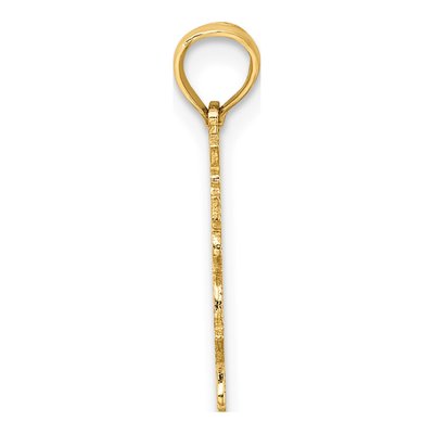 10K Yellow Gold Aries Zodiac Pendant – view 3