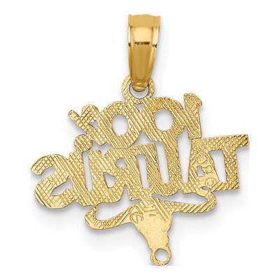 10K Yellow Gold Taurus Zodiac Pendant – view 5