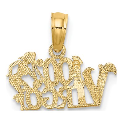10K Yellow Gold Virgo Zodiac Pendant – view 5