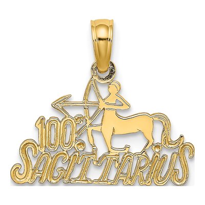 10K Yellow Gold Sagittarius Zodiac Pendant