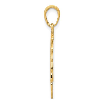 10K Yellow Gold Headdress Profile Pendant – view 3