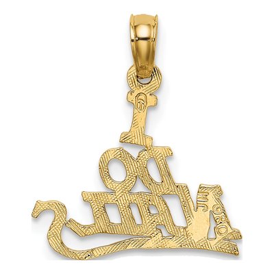 10K Yellow Gold I Do Nails Pendant – view 5