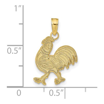 10K Yellow Gold Rooster Pendant – view 4