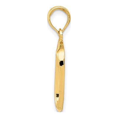 10K Yellow Gold Dog Bowl Pendant – view 3